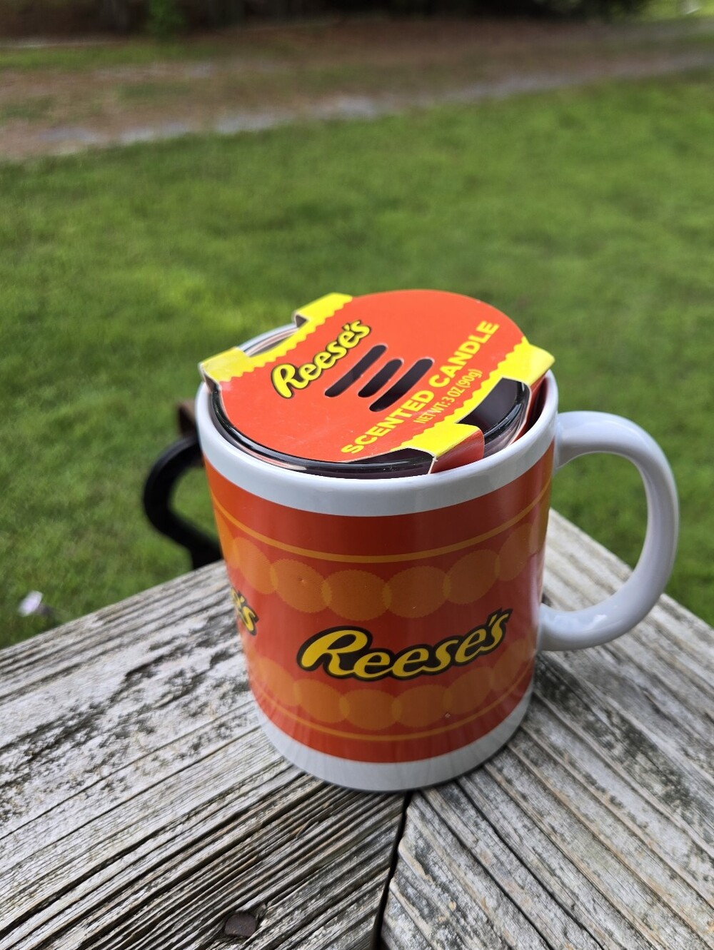 Orange Logo Ceramic Mug with Scented Candle Lid